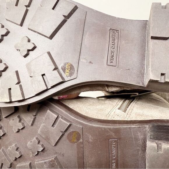 Vince Camuto WIDE CALF Jorshie Suede Grey Knee High Boots Size 7 - Picture 7 of 8